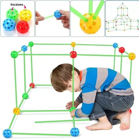 Kit de construcción Carpa para niños + Lona de regalo - Tierra Lúdica